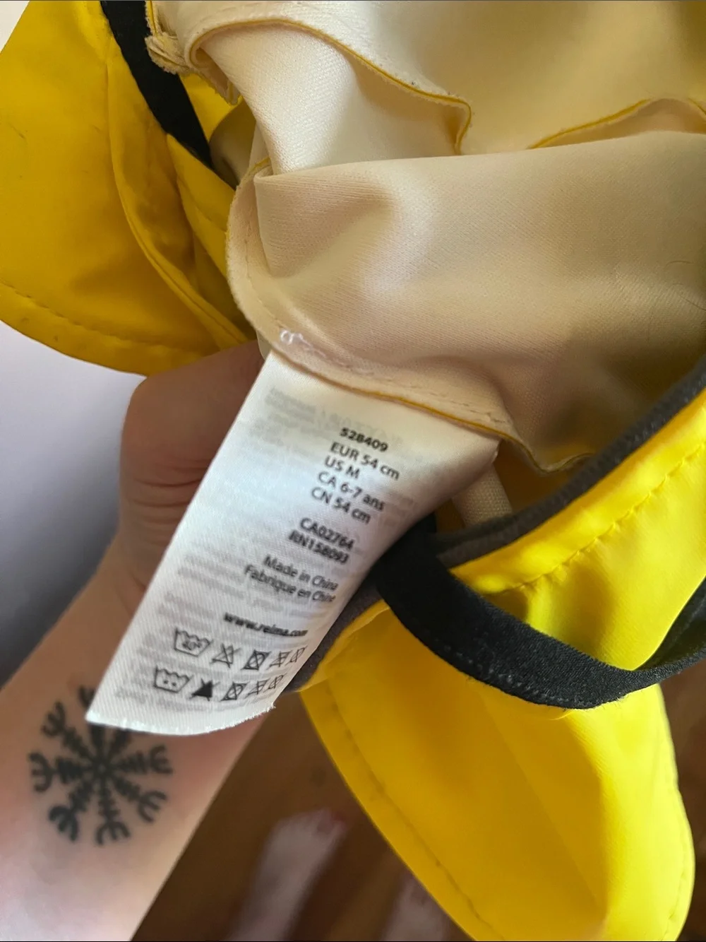 Yellow Waterproof Sun/Rain Hat with Reflective Logo